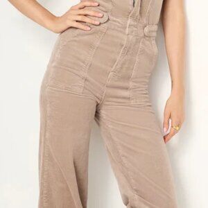 GOOD AMERICAN FIT FOR SUCCESS CORDUROY PALAZZO JUMPSUIT